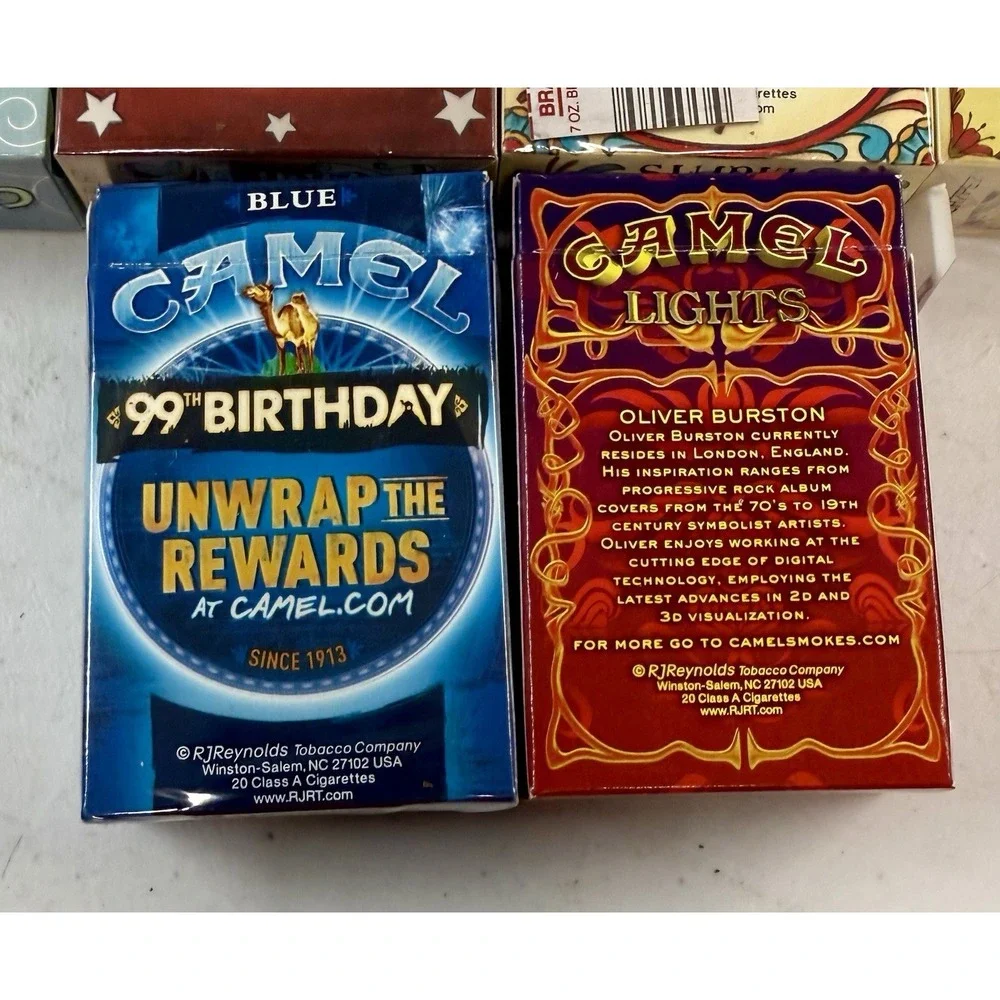 Vintage Camel Cigarette Packs Empty Lot Of 25 Artist Series Art Box EXCELLENT!